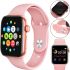 Наручний Смарт годинник Smart Watch T500 Спортивні з мікрофоном тонометром IP67 Aluminium 44mm Розумні годинник з функцією фітнесу та здоров'я рожеві