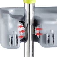 Настенный держатель для швабры и щеток Broom Holder mh-05 держатель-органайзер на 5 отсеков и 6 крючков органайзер фиксатор для инвентаря Серый