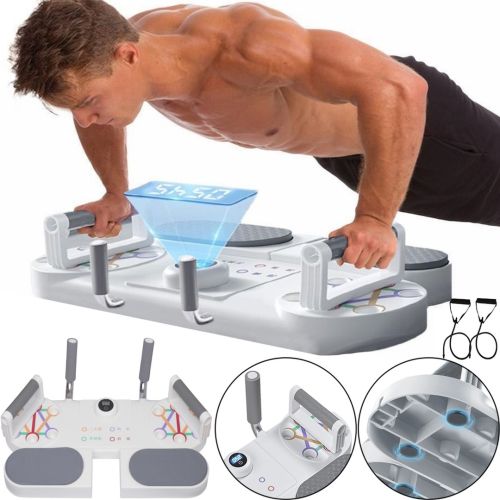 Регульована дошка упор для віджимань з упорами Push-up Board Support Muscle JT-999-1 3в1 з таймером платформа тренажер для рук, преса і грудей