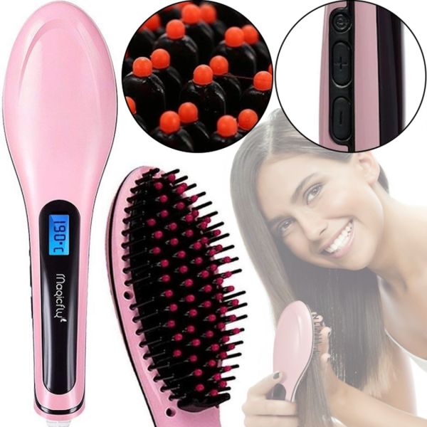 Електрична гребінець випрямляч для волосся Fast Hair Straightener HQT-906 вирівнювання гребінцем