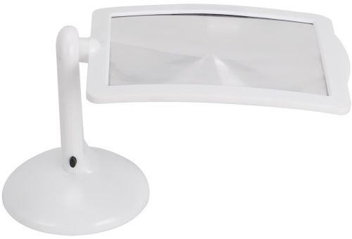 Настільна лупа на штативі Reading Brighter Viewer LK2303-91 3х збільшувальне скло зі світлодіодним LED підсвічуванням на підставці для читання біле