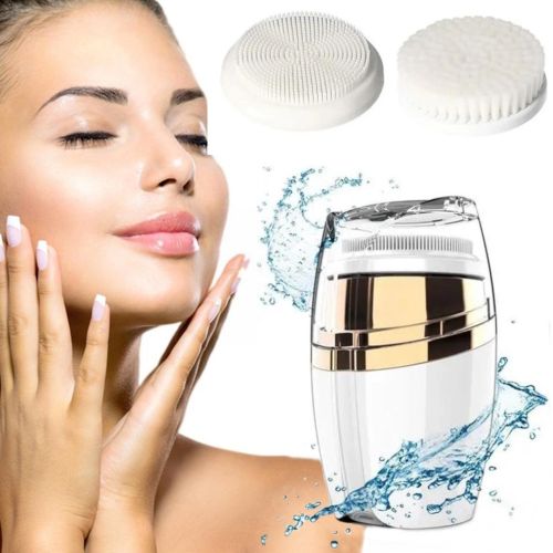 Аккумуляторная массажная щетка 3 в 1 Sonic Facial Cleansing Drush With LT-606 для лица с насадками, Профессиональная электрическая щетка для умывания