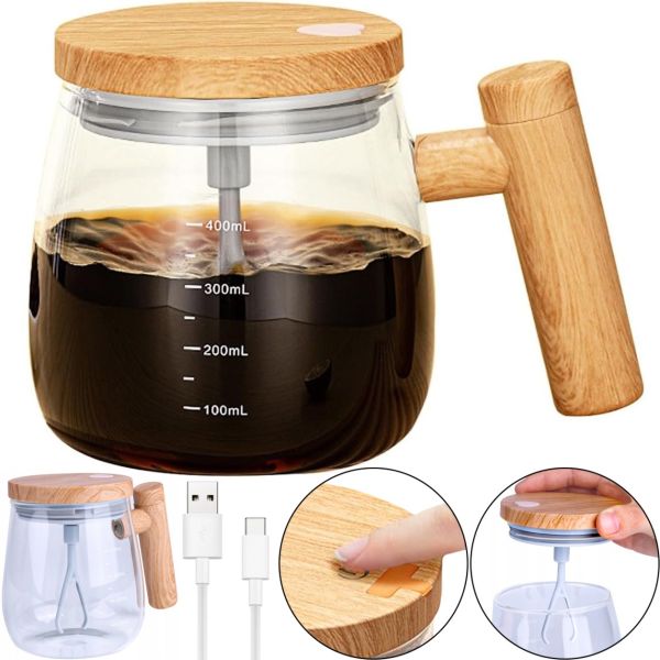 Автоматична кавова чашка мішалка Coffee stirring cup AD-2126 з автоматичним перемішуванням 400 мл Кружка з кришкою для кави від батарейок AND896