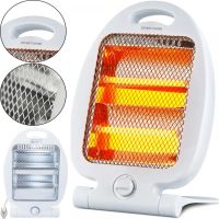 Настільний інфрачервоний обігрівач Crownberg CB-7745 800W 2 режими нагріву, підлоговий кварцовий електрообігрівач CB7745 800 Вт від мережі Білий