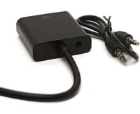 Конвертер HDMI на VGA универсальный видеокабель, адаптер переходник для преобразования сигнала, аудио вход 3.5 mm Converter 1080P USB 34103