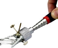 Телескопический магнитный манипулятор Intertool ET-1016 выдвижной LED фонарик с магнитной головкой и подсветкой, инструмент указка с магнитом