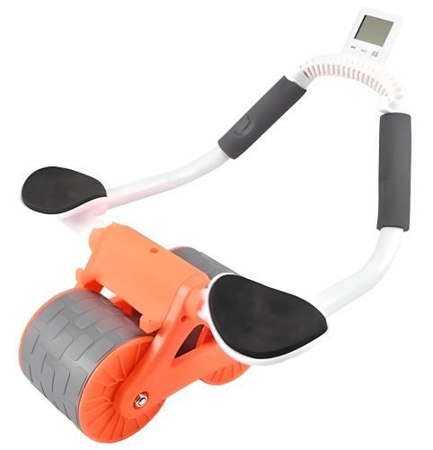 Автоматичний ролик тренажер Healthy Abdomen Wheel DL-431 для преса живота з відскоком і підтримкою ліктя з дисплеєм, коліщатко з килимком AND438