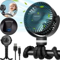 Настольный вентилятор Momcozy с гибким штативом для детских колясок, Аккумуляторный охладитель воздуха осьминог с гибким креплением 3 режима работы