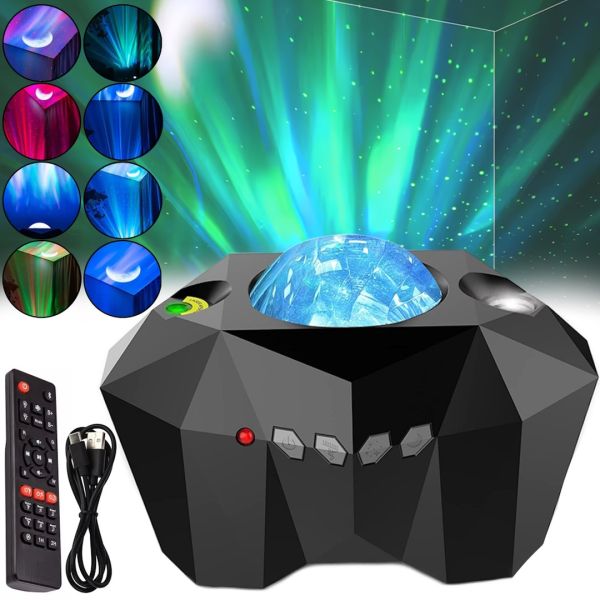 Проектор зоряного неба Аврора Dream Aurora Star lights AC6923 світлодіодний RGB LED нічник з Bluetooth колонкою, таймером і пультом ДУ AND AA10-7