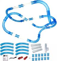 Гоночний трубопровідний трек Chariots Speed Pipes R131942 37 деталей з машинкою для дітей, Дитячий гнучкий автотрек світяться гонки в трубі з пультом