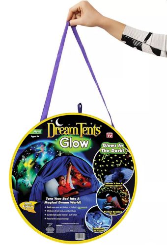 Дитячий ігровий намет для сну Dream Tents Glow зоряне небо тент балдахін для дитячого ліжечка з LED підсвічуванням, пультом управління і сумкою