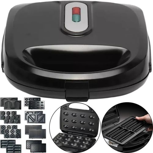 Електрична Сендвічниця, бутербродниця Sandwich Maker Opera OP-910 3000W з 8 знімними формами гриль, вафельниця, горішниця з антипригарним покриттям