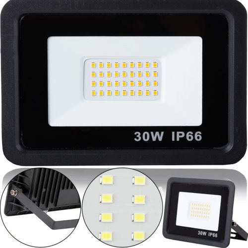Світлодіодний вуличний прожектор 30W LED Flood Light Series 2 UKC FL-30 з монтажним кріпленням на кронштейн, денний лід ліхтар 30 Вт IP66 для вулиці від мережі