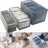 Набір органайзерів для зберігання речей Box Closet Organize 3 штуки, комплект для організації одягу в шафі відсіки для сортування на 7 клітинок