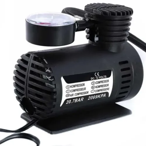 Електричний Автомобільний компресор 300 PSI 10-12amp 25л ji030 повітряний насос для автомобіля, Автокомпресор для підкачки коліс машини чорний