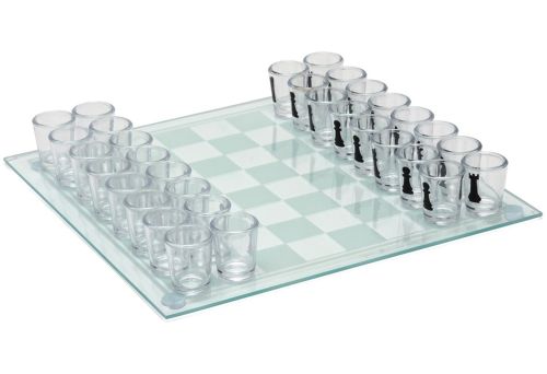 Подарочный игровой набор Пьяные шахматы Game Chess GB-086 настольная алко игра 25х25 см комплект шахмат рюмок и стеклянной доской для взрослых
