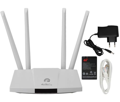 Беспроводной LTE маршрутизатор Dual Function B828 4G/5G 300 Мбит/с со слотом для SIM карты, аккумуляторный Wi-Fi роутер до 300Mb/s 4 внешние антенны