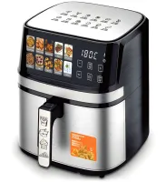 Аерофритюрниця мультипіч Bitek BT-5384 Air Fryer 12л 4600W безмасляна фритюрниця з LED дисплеєм, таймером і регулюванням температури 10 програм