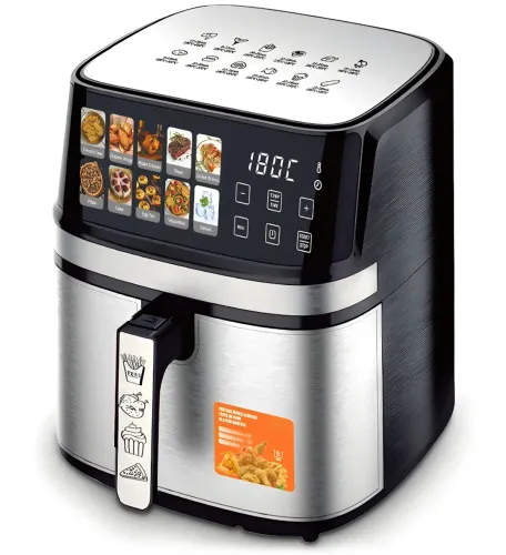 Аерофритюрниця мультипіч Bitek BT-5384 Air Fryer 12л 4600W безмасляна фритюрниця з LED дисплеєм, таймером і регулюванням температури 10 програм