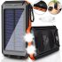 Портативное зарядное устройство HOCO J164 Power Bank 8000mAh с солнечной панелью и фонариком Solar 10W внешний аккумулятор повербанк для зарядки
