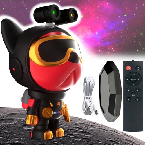 Светодиодный ночник проектор звездного неба Космическая Собака Space Dog Star Light лазерная LED лампа светильник c проекцией космоса и пультом