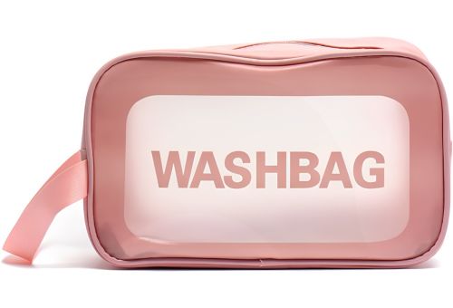 Косметичка органайзер для зберігання косметики Washbag XL-1018 прозора Дорожня сумка, водонепроникний несесер на блискавці з ручкою Travel Bag