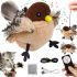 Интерактивная игрушка дразнилка для кошек Flapping Bird Cat Toy LY-867 летающая птица Воробей со звуковым чипом, кошачьей мятой и пультом ДУ от USB