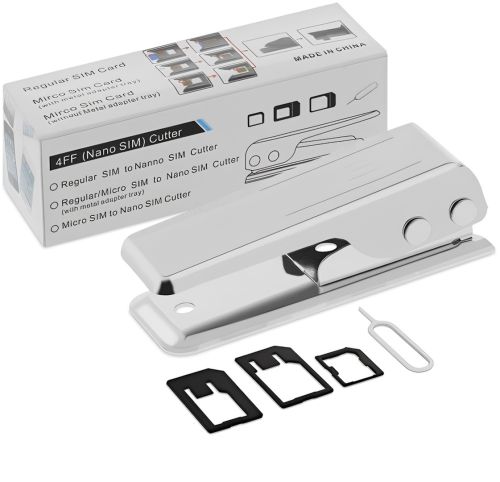 Ножиці для обрізки сім карт Nano Sim Cutter BK - 7295 універсальне пристосування, степлер різак для стандартних карток телефону до формату нано