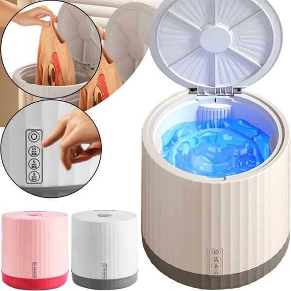 Міні пральна машинка Mini Washing Machine XM004 4 літри для прання речей з УФ дезінфекцією, Машина з сушаркою і відром MA2304 - 68 для подорожей