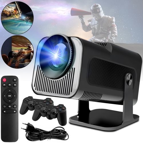 Портативний проектор Projector Game HCS350 Pro 4K ігрова смарт приставка з джойстиками та пультом Full HD домашній кінотеатр з Wi-Fi Bluetooth USB
