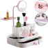 Органайзер для косметики Cosmetic organizer and mirror 7009 настільний бокс з дзеркалом і висувними ящиками, полички для зберігання біжутерії Білий