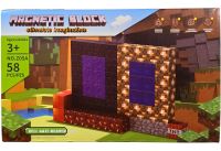 Детский магнитный конструктор Майнкрафт Magnetic Block Minecraft Z05A на 58 деталей 2х2 см разноцветные развивающие 3D кубики для детей от 3-х лет