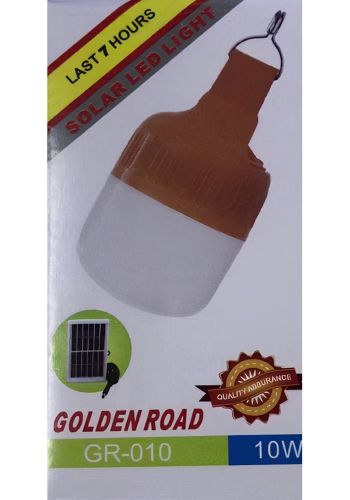 Аварийная LED лампа с солнечной панелью Golden Road GR010 10W аккумуляторный подвесной светильник на солнечной батареи с крючком для кемпинга GR-010
