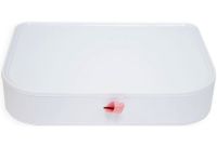 Органайзер для косметики Cosmetic organizer and mirror 7009 настільний бокс з дзеркалом і висувними ящиками, полички для зберігання біжутерії Білий