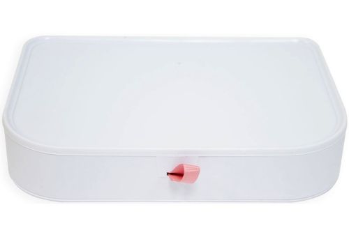 Органайзер для косметики Cosmetic organizer and mirror 7009 настільний бокс з дзеркалом і висувними ящиками, полички для зберігання біжутерії Білий