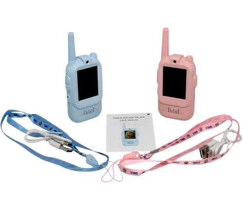 Дитяча рація з відеозв'язком Video Walkie Talkie JK200 2 штуки акумуляторна Wi-Fi відео-рація з кольоровим дисплеєм і відеочатом для дітей від 6 років