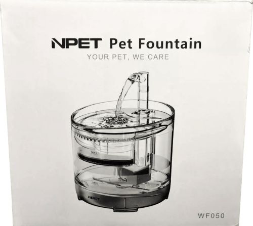 Автоматична поїлка для тварин NPET WF050 1.5 л питної безшумний фонтан з автоматичною подачею води зі змінним фільтром для кішок і собак