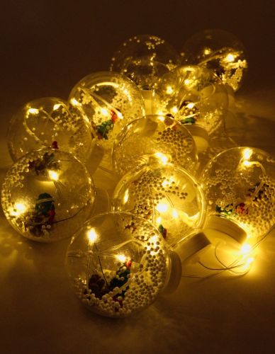 Внутрішня гірлянда штора Curtain Light куля з ялинкою 3 м 10 куль 200 LED діодів WW новорічна Світлодіодна Завіса на вікно тепла Біла 3мх70см 220V