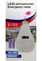 Світлодіодна кемпінгова лампочка Світильник LED Emergency Lamp Z-725 15W аварійний світильник в патрон E27 з акумулятором 18650 і гачком CK8039