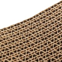 Когтеточка лежанка для кошек Cat Scratching Board 2 в 1 напольная складная игрушка с мячиком для игры из гофрокартона, раскладной волшебный орган
