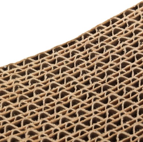 Когтеточка лежанка для кошек Cat Scratching Board 2 в 1 напольная складная игрушка с мячиком для игры из гофрокартона, раскладной волшебный орган
