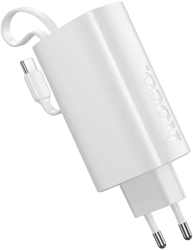 Сетевое зарядное устройство Hoco J148 PD20W Power Bank 5000 mAh портативный внешний аккумулятор Type-C повербанк с кабелем и адаптером для зарядки