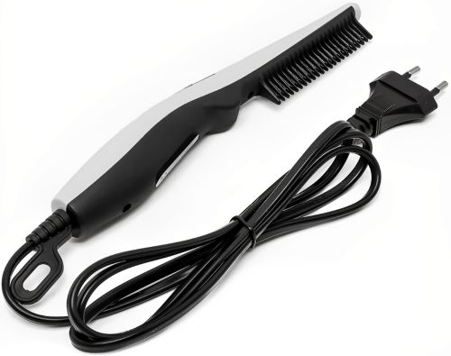 Електрична гребінець для бороди і вусів Quick Curling Styler V2 випрямляч для укладання і вирівнювання волосся з керамічним покриттям від мережі