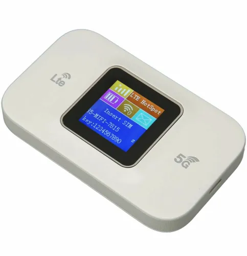 Портативний роутер модем з екраном Wireless Mobile Wi-Fi Pro MF68E 4G/5G акумуляторний вай фай маршрутизатор зі слотом сім карти і знімною батареєю