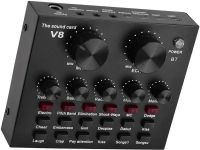 Внешняя звуковая аудио карта V8 внешняя USB-гарнитура, настольная беспроводная аудиосистема Bluetooth с режимом записи голоса для микрофона V-8