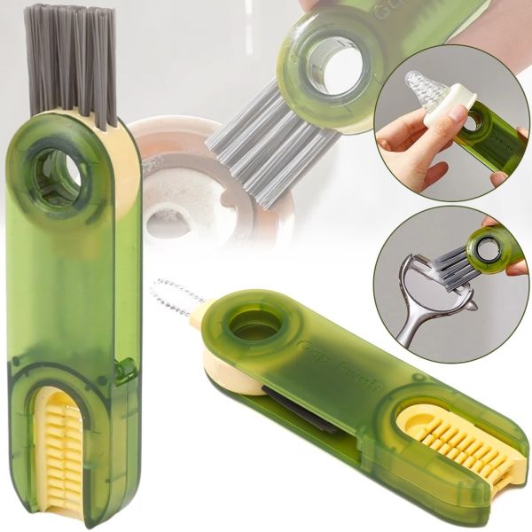 Щітка для чищення пляшок 3в1 Brush AND569 3 в 1 універсальний йоржик для миття склянок і посуду 14х3. 5 см кухонна U-подібна щітка-йоржик 3 в 1