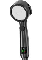 Лейка для душа с индикатором температуры Multifunctional Shower Head душевая гарнитура 4 режима струи, турбо насадка с LED дисплеем и переключателем