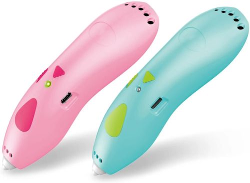 Акумуляторна ручка з трафаретами 3D Painting Pen K9901 500 mAh бездротова низькотемпературна 3Д ручка для об'ємного малювання моделей пластиком