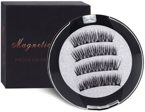 Магнітні вії на стрічці Magnetic Lashes Professional Eyelash 3D багаторазові накладні вії на магнітній основі в круглому футлярі 26 мм