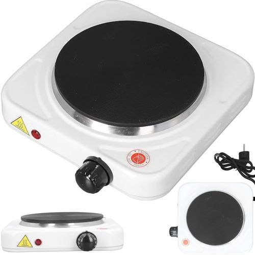 Настільна електрична плита Hot Plate JX - 1010a на 1 конфорку, одноконфорочная дискова електроплита 1000w з термостатом на 5 положень Біла